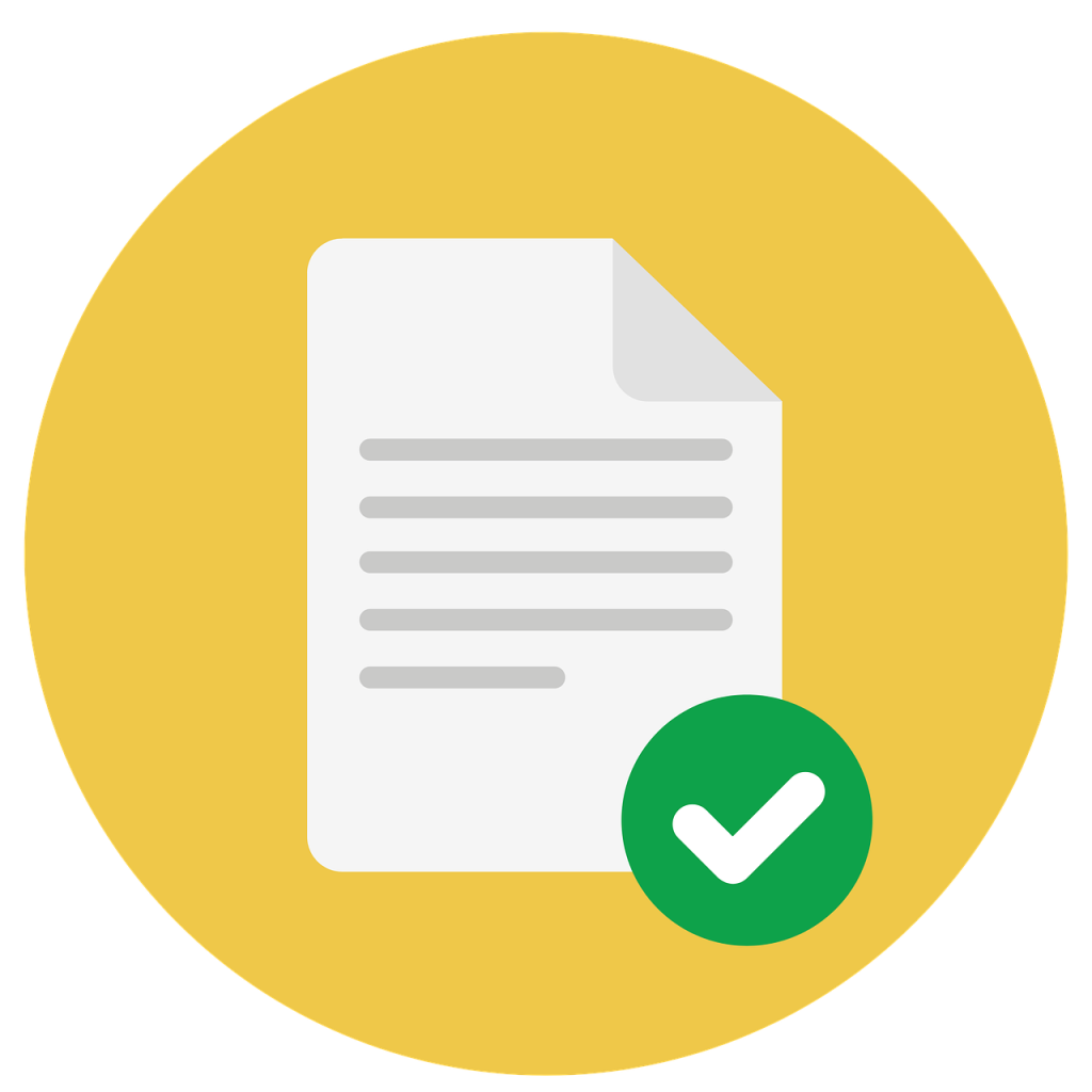 document, icon, confirm